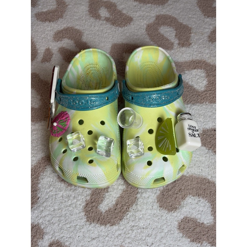 Crocs Unisex Classic Jimmy Buffett Margaritaville Clogs Rare M6-W8, With 8 Charm